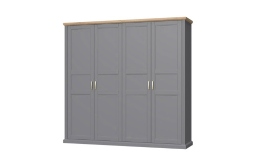 4-DIJELNI GARDEROBNI ORMAR KALLA TARA -GRAFIT