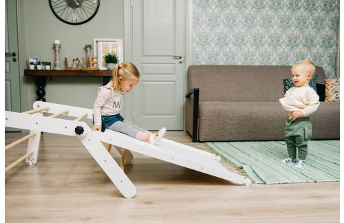 MONTESSORI 3-DELNI PIKLEROV TROUGAO SA ŠVEDSKIM ZIDOM I DASKOM