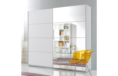 Klizni ormar s ogledalom EMMA (bijela)