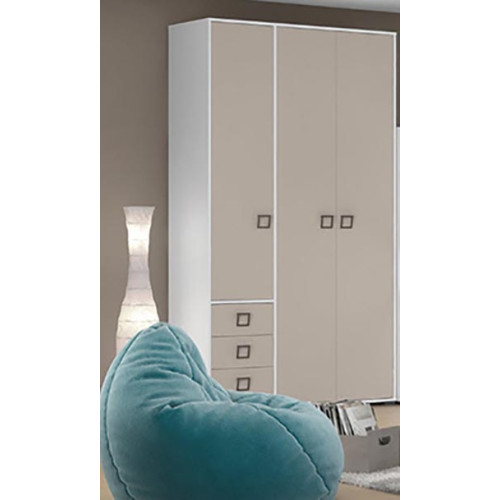 3-DJELNI DJEČJI GARDEROBNI ORMAR S LADICAMA KIKI 236cm (VIŠE BOJA)