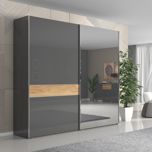 ORMAR SA OGLEDALOM KALLA ONYX 230 CM