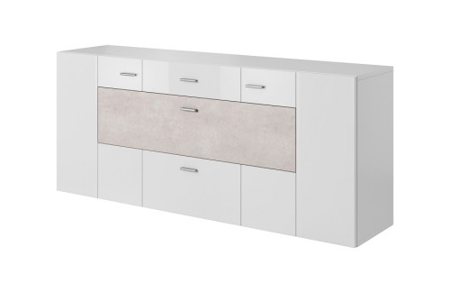 Komoda BEAUTY - Bijela/Beton 